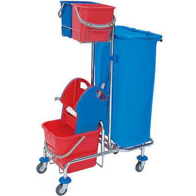Wózek serwisowy Roll Mop z uchwytem na worek i dwoma koszykami 01.20.120. KW CH